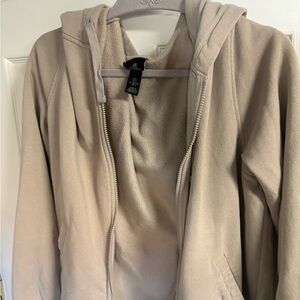 H&M Beige Teddy Jacket with Hood